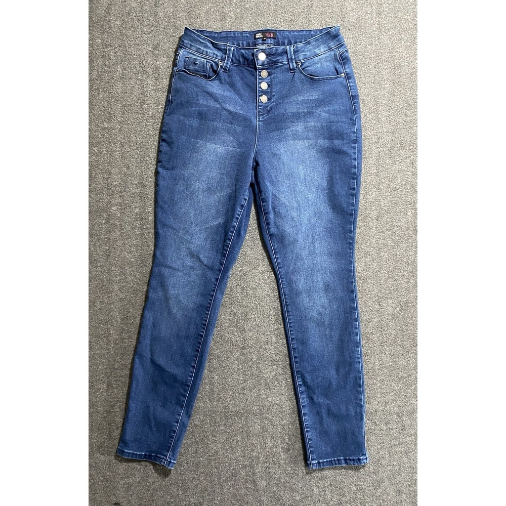 YMI girls Skinny Jeans snap fly stretchy Size 14